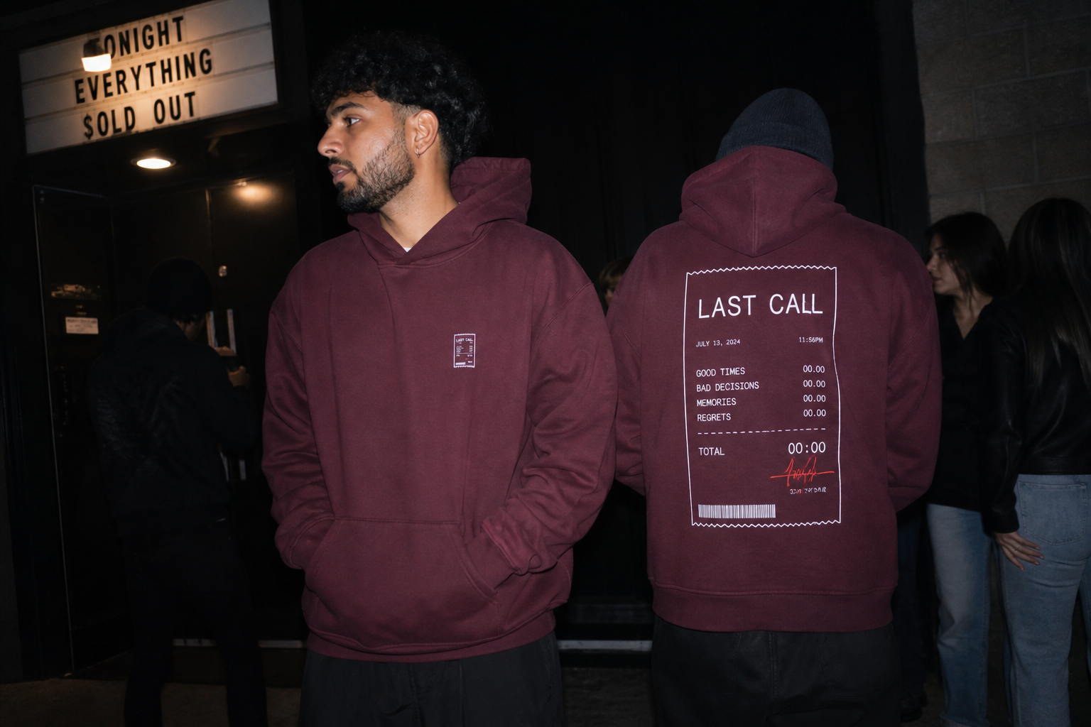 Brown hoodie front and back